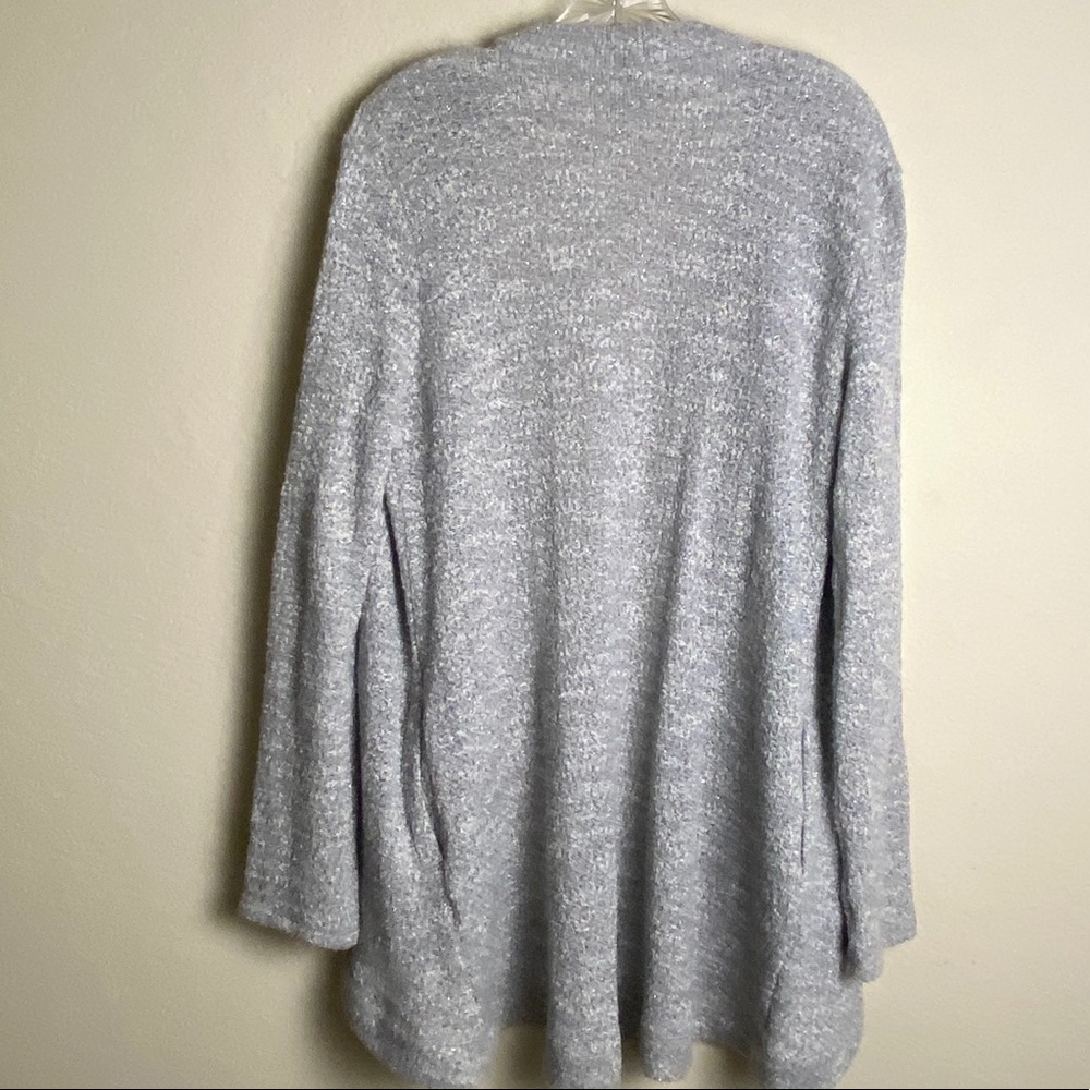 Splendid Silver Metallic Open Front Cardigan - image 4